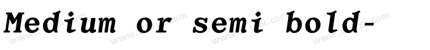 Medium or semi bold字体转换